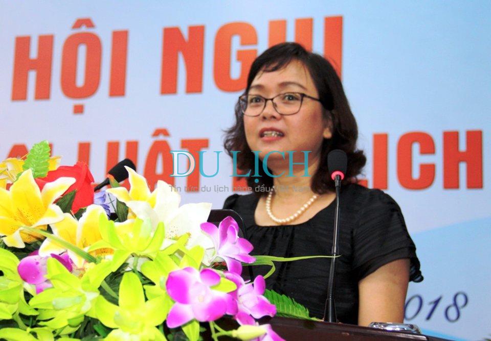 Phó Tổng cục trưởng Tổng cục Du lịch Nguyễn Thị Thanh Hương phổ biến những nét cơ bản và nét mới về Luật Du lịch 2017 